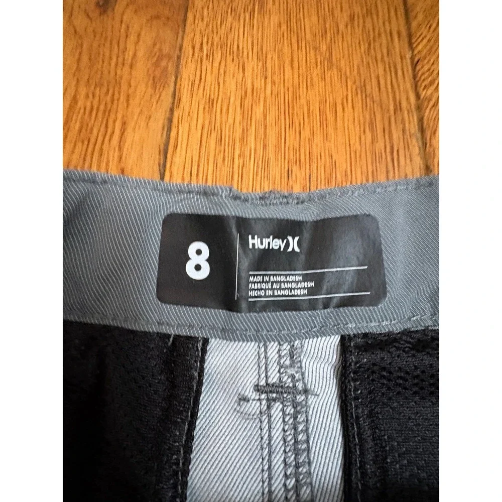 Hurley Boys H2O-Dri Hybrid Shorts Gray Size 8 Chino Style Moisture Wicking